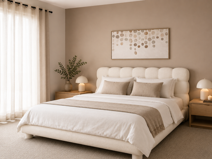 Falling Pebbles - Stretched Canvas with Light Natural Frame - 80 x 120cm