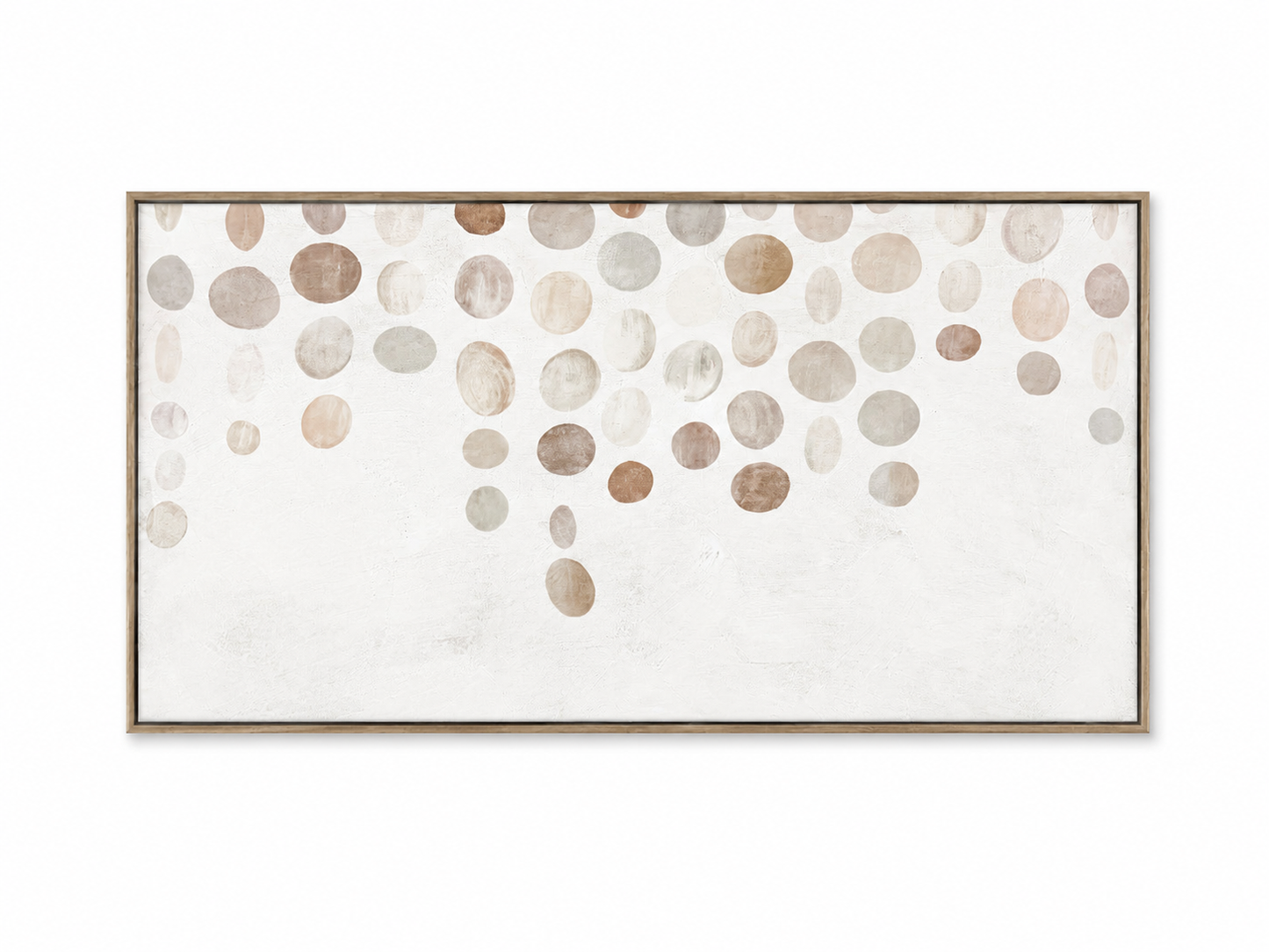 Falling Pebbles - Stretched Canvas with Light Natural Frame - 80 x 120cm