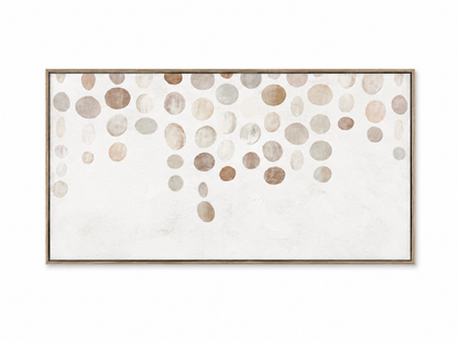Falling Pebbles - Stretched Canvas with Light Natural Frame - 80 x 120cm