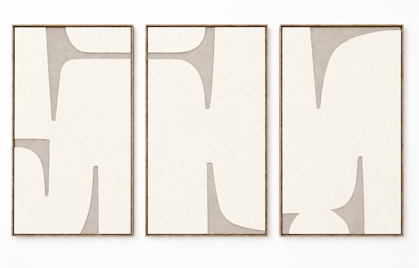 Textured Trio 3D Framed Wall art.