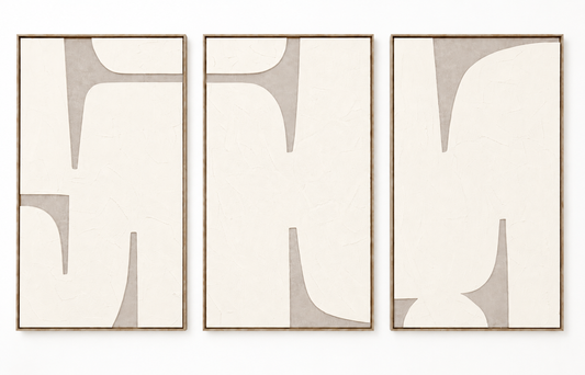 Textured Trio 3D Framed Wall art.
