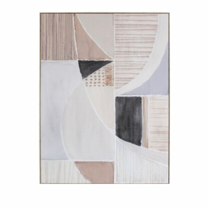 Abstract Framed Caramels Stretched Canvas - 90x120cm