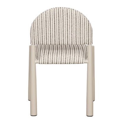 NEW COLOUR - Pebbles Arch Dining Chair - Chocolate Stripes - ARRIVING MID SEPTEMBER