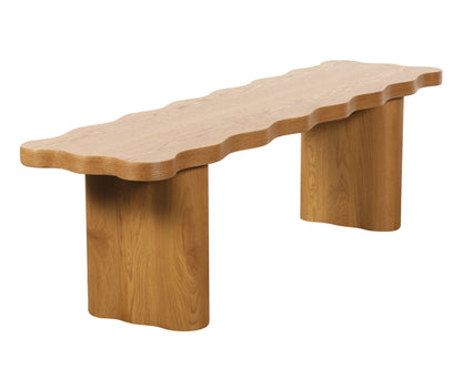 Waves Collection - Timber Natural Bench Seat Ottoman