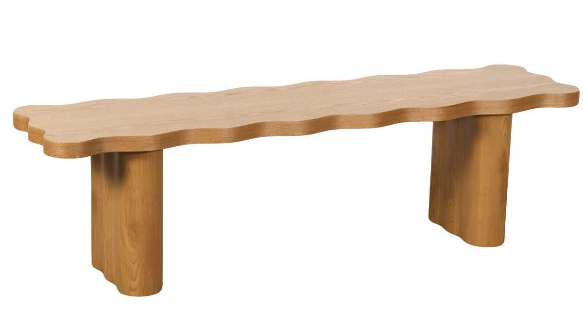 Waves Collection - Timber Natural Bench Seat Ottoman
