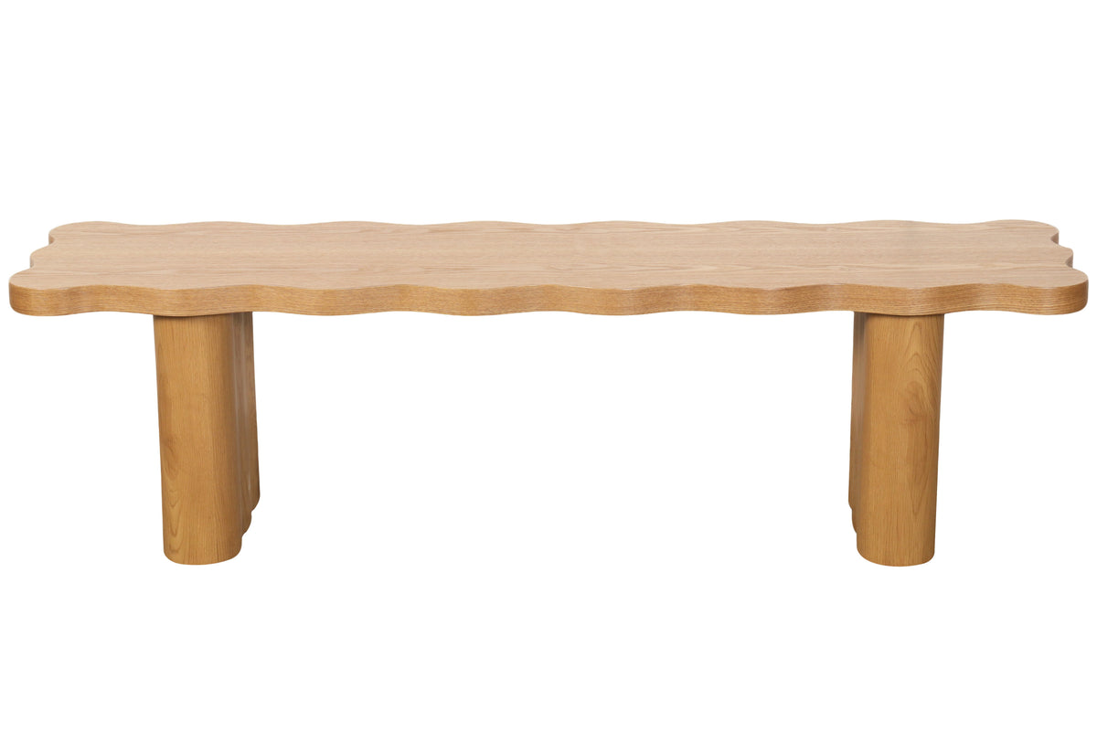Waves Collection - Timber Natural Bench Seat Ottoman
