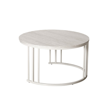 PRE ORDER - Mainstay Nesting Coffee Tables – Marble White