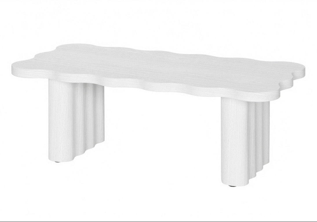 Waves Collection - Timber White Coffee Table