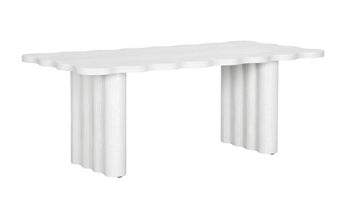 Waves Collection - Timber White Dining Table