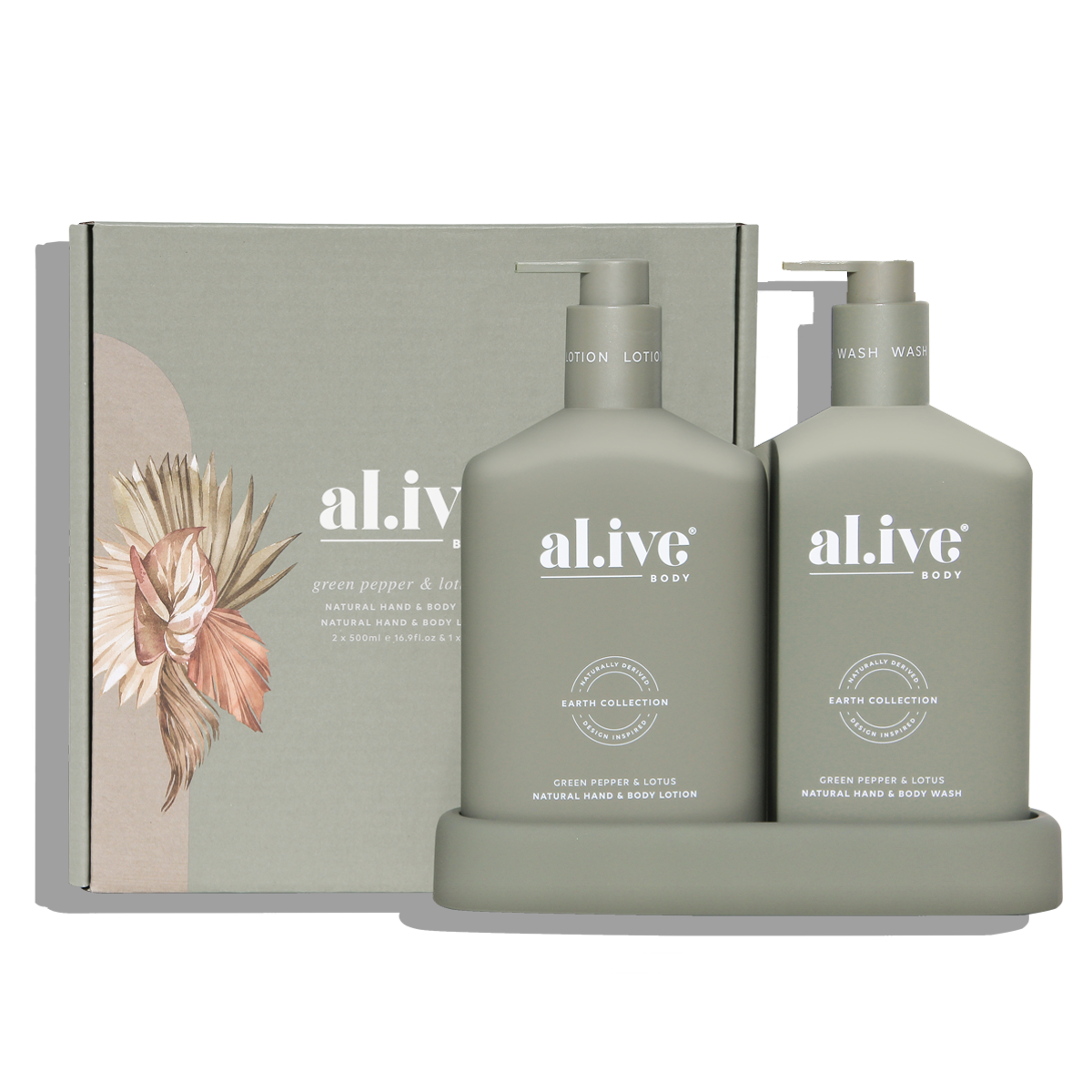 Al.ive Wash & Lotion Duo - Sea Cotton & Coconut - Natural Stone - Tester