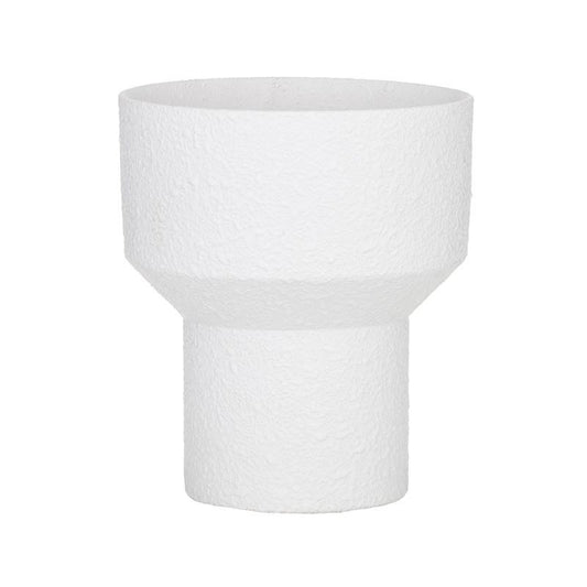 Stutton Pot White Textured Vessel