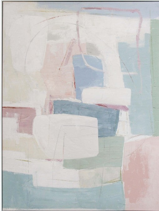 Abstract Pastels - 90x120cm - Framed Stretched Canvas