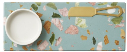 Jewel Terrazzo/Ceramic 3pc Serving set