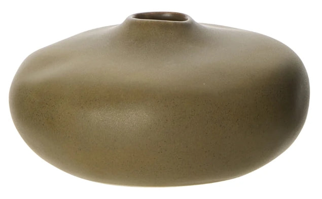 Linden Pebble Vase Reactive Olive