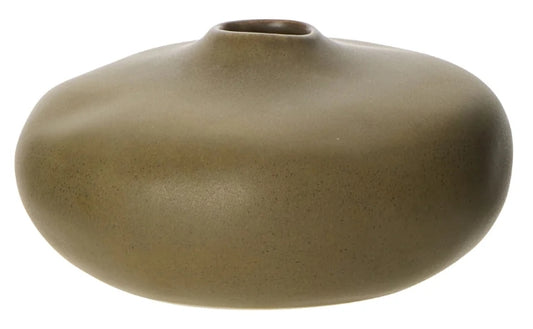 Linden Pebble Vase Reactive Olive