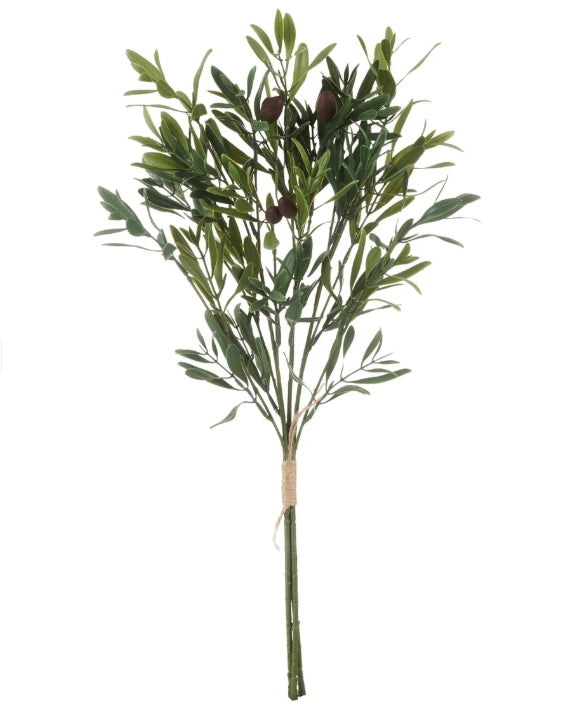 Olive Bunch Green Artificial Stems - 54cm