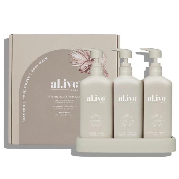 White tea and Argan Oil Hair & Body Wash Trio TESTER