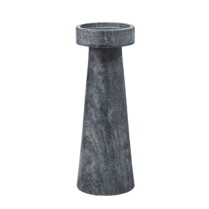 Blythe Candleholder Black & Grey Marble 20cm image 0