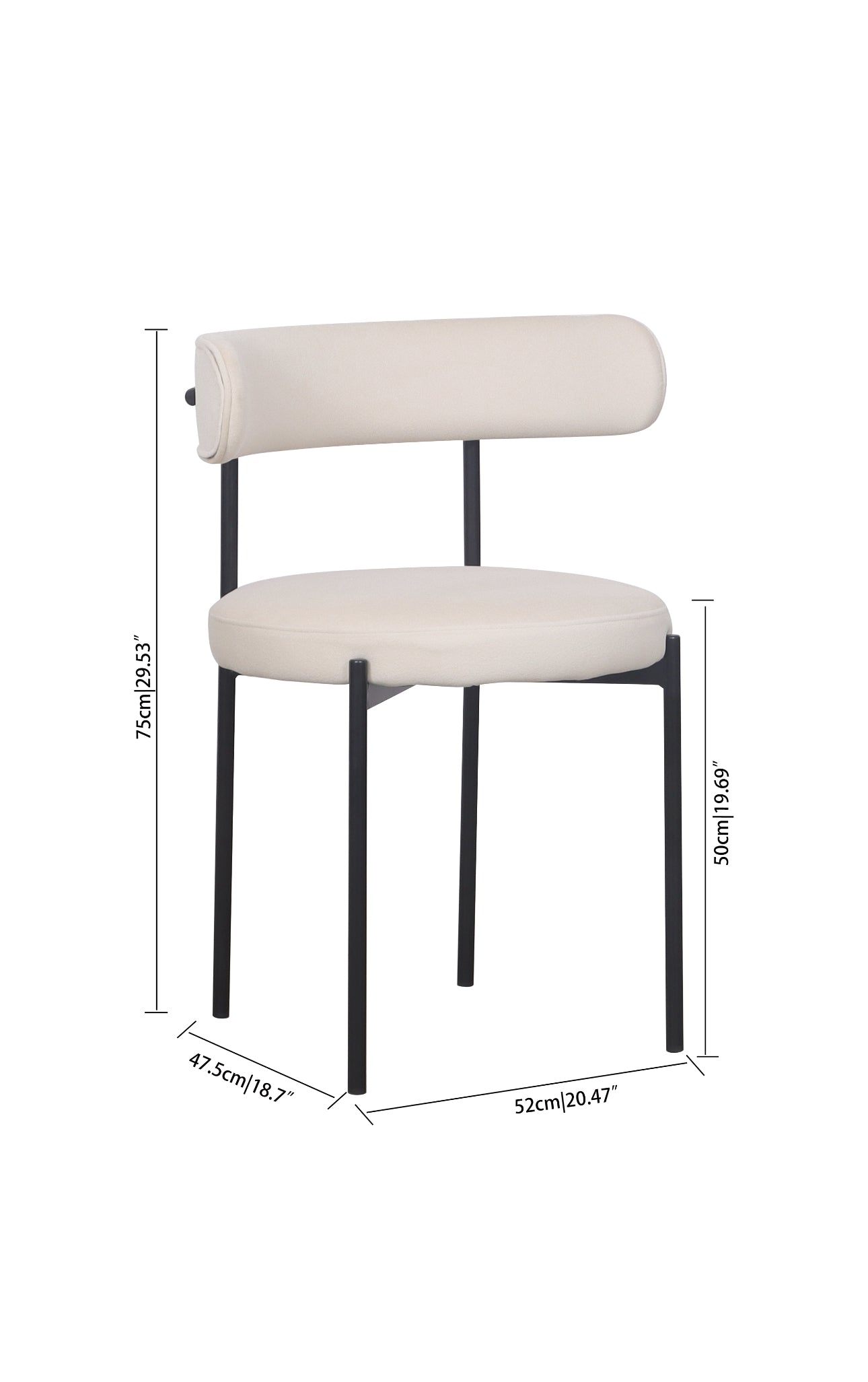 Loom & Living Missy Dining Chair - Cream image 5