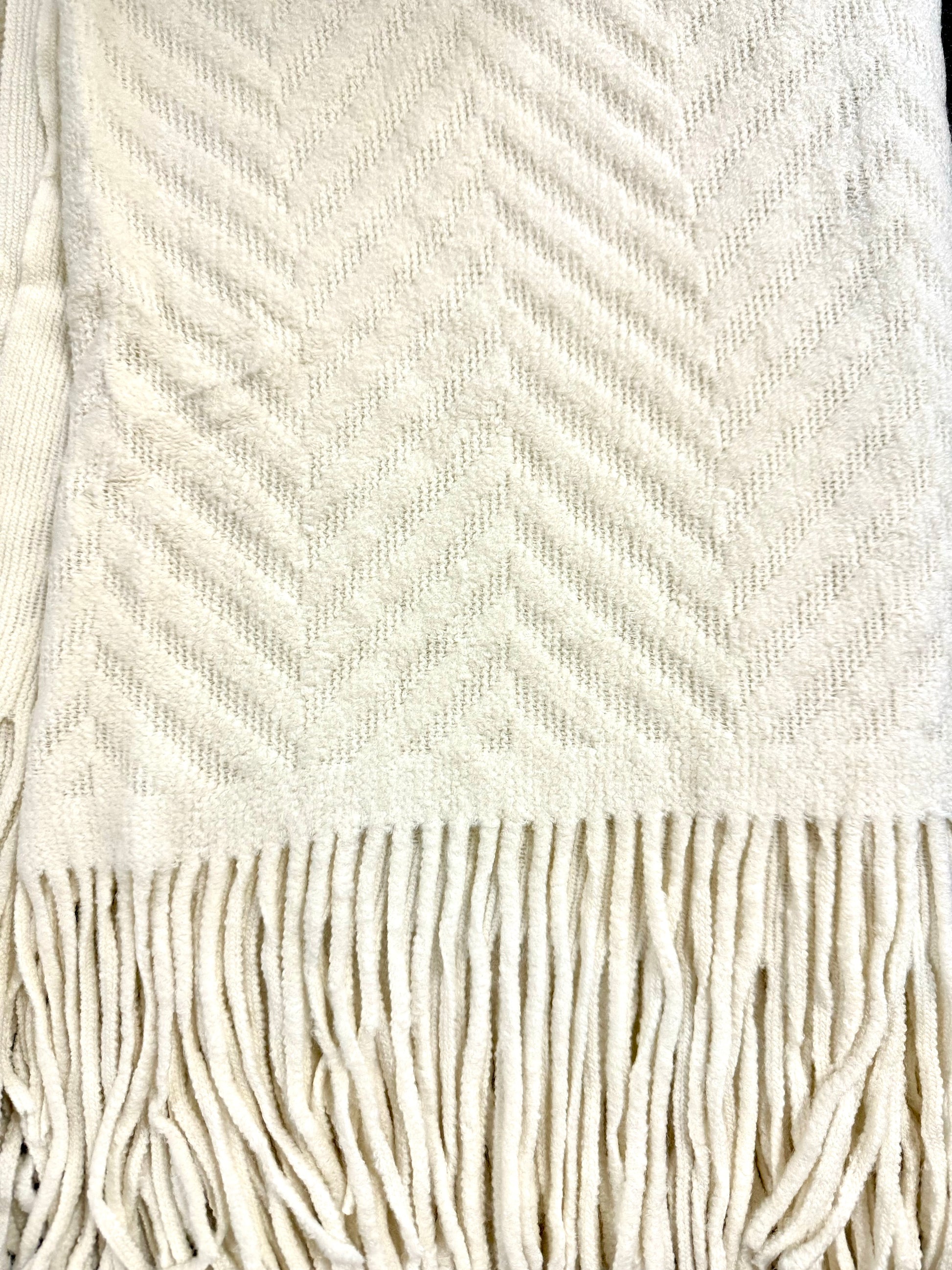 White/Cream Throw Blanket image 0