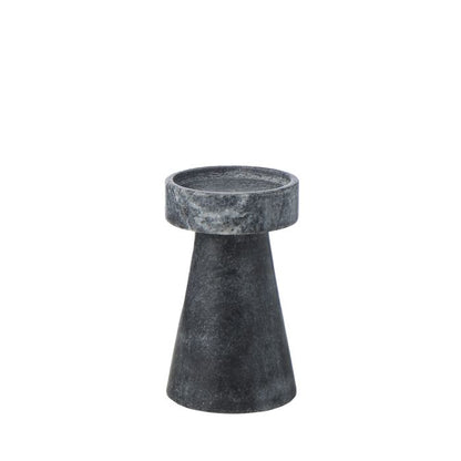 Blythe Candleholder Black & Grey Marble 15cm image 0