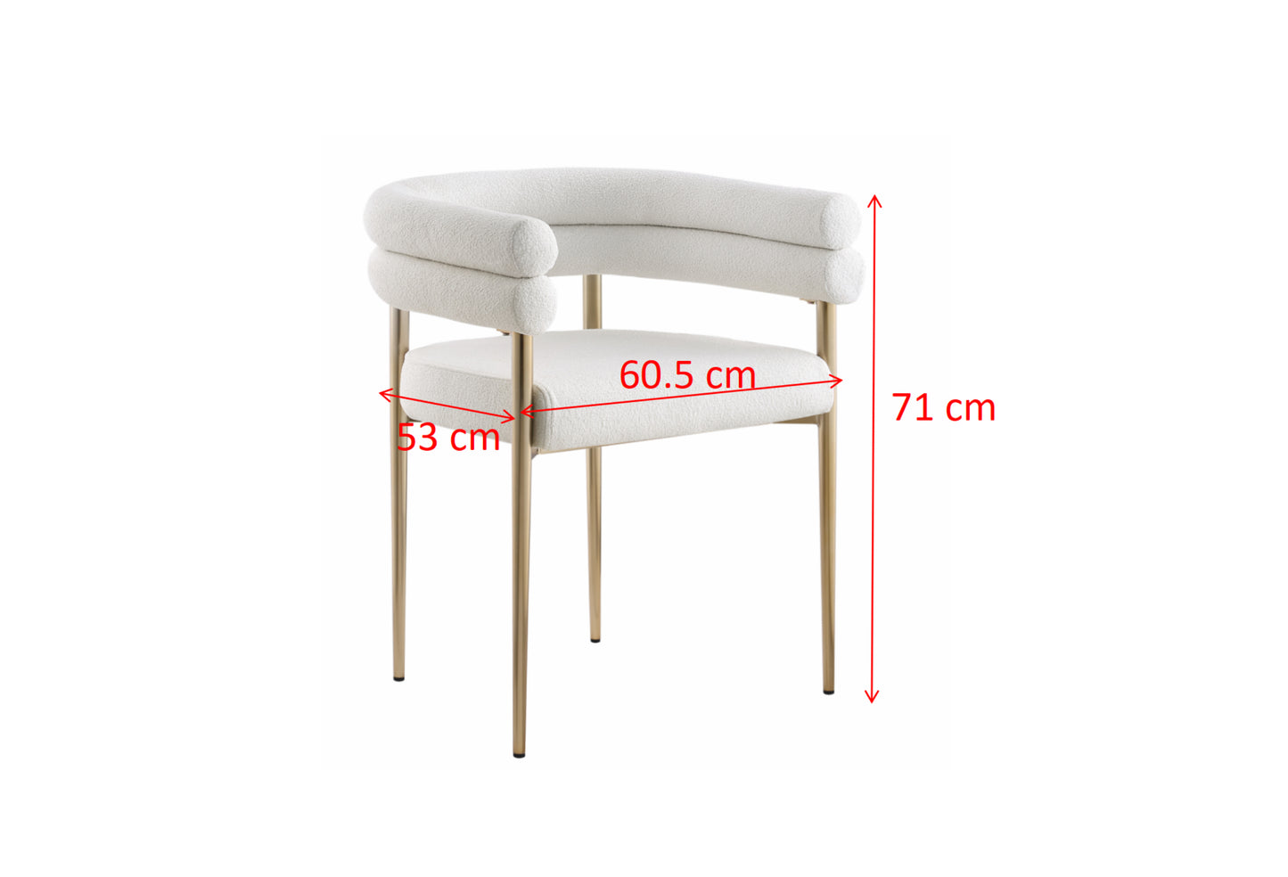 Annabelle Collection Dining Chair - White Cloud 100 image 0