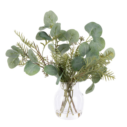 ROGUE EUCALYPTUS POD GREVILLEA MIX - ADINA VASE GREEN image 0