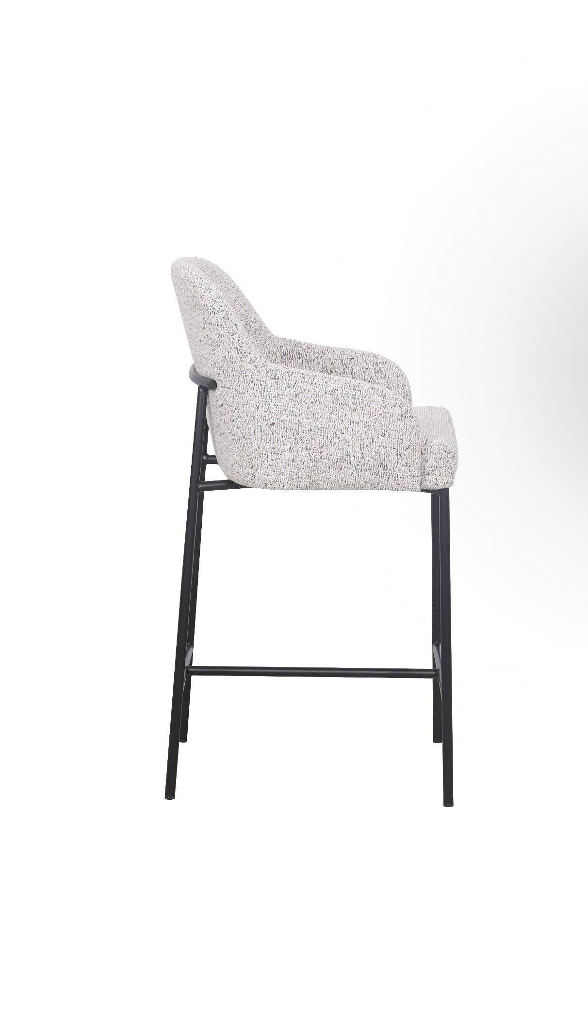 Loom & Living - Lauren Kitchen Bar Stool - Matt Black Accent  image 2