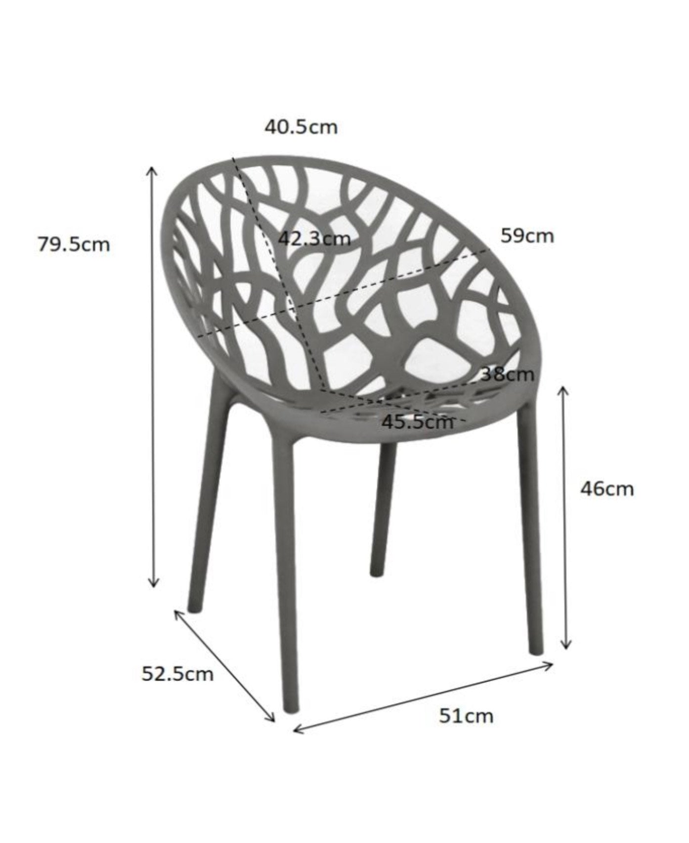 Loom & Living Filagree Green UV rated Outdoor Dining Chair  image 2