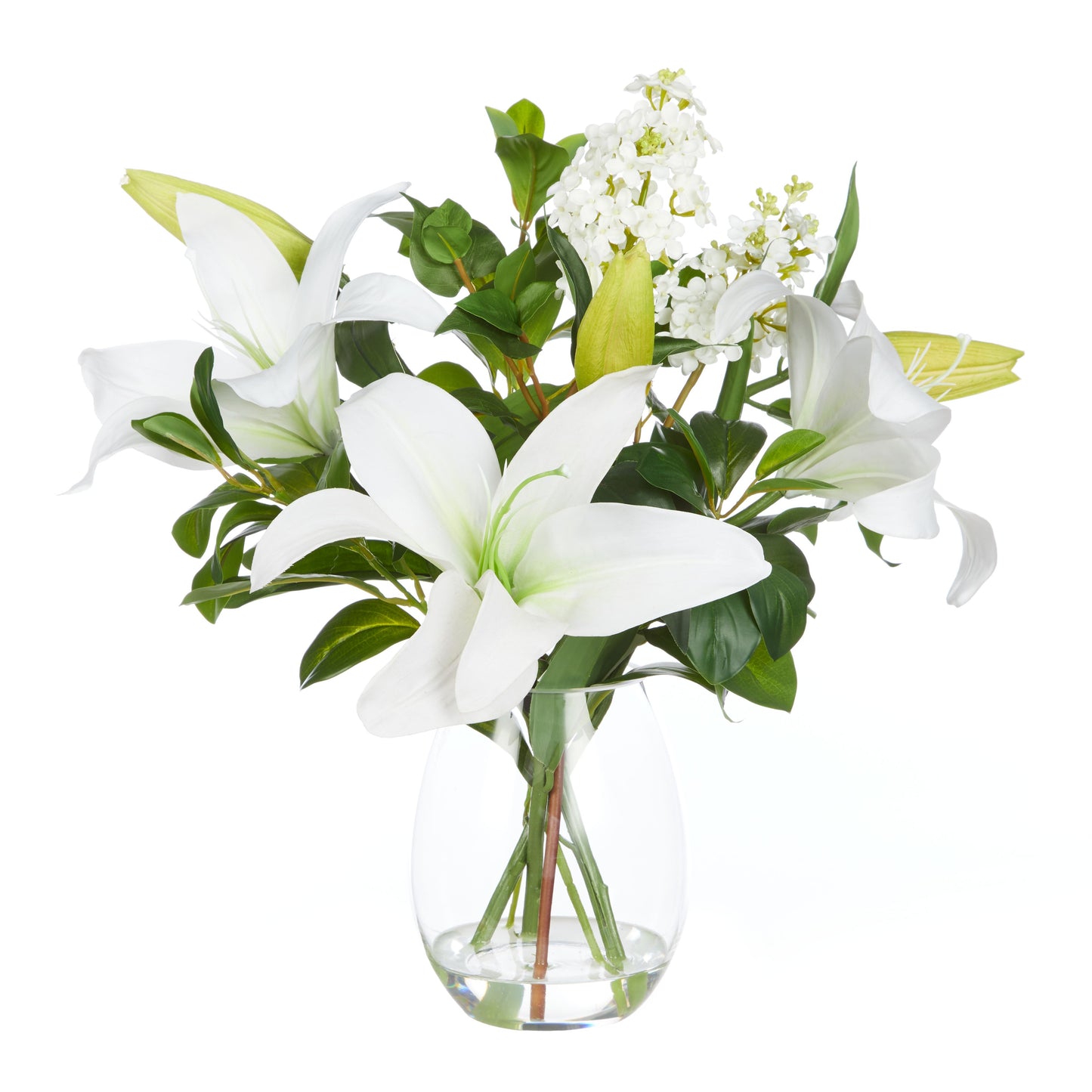 ROGUE CASABLANCA LILY GARDEN MIX-NARA VASE WHITE image 0