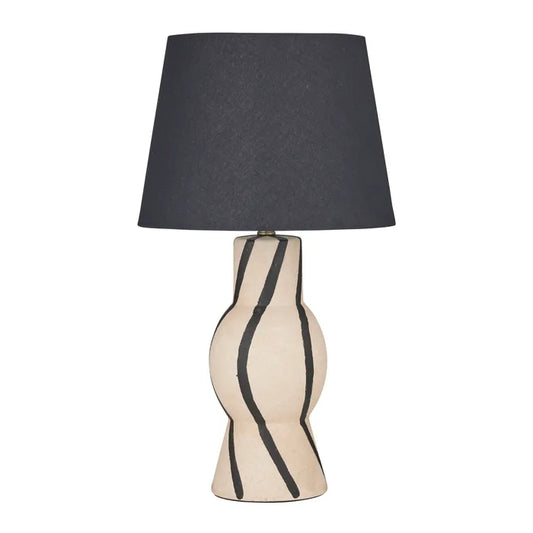 Loxton Ceramic Lamp Natural & Black