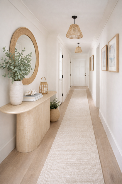 Loom & Living Dash Travertine style Accent Hall Table  image 3