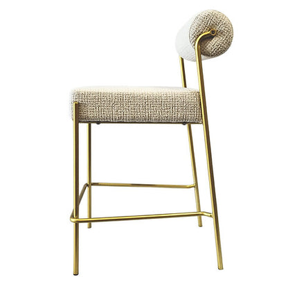 Loom & Living - Rolo Bar kitchen Stool - Matte Gold