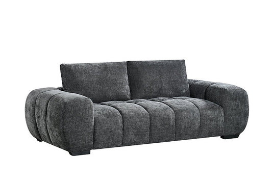 FREE OTTOMAN - Sophia 3 Seat Sofa Lounge - A21 Charcoal
