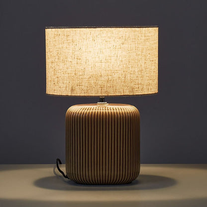 AMALFI CLARO TABLE LAMP TAUPE & BLACK