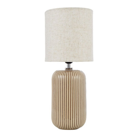 AMALFI CLARO TABLE LAMP TAUPE & BLACK
