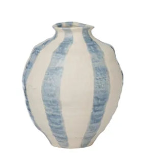 Rayas Ceramic Vase SMALL - Light Denim