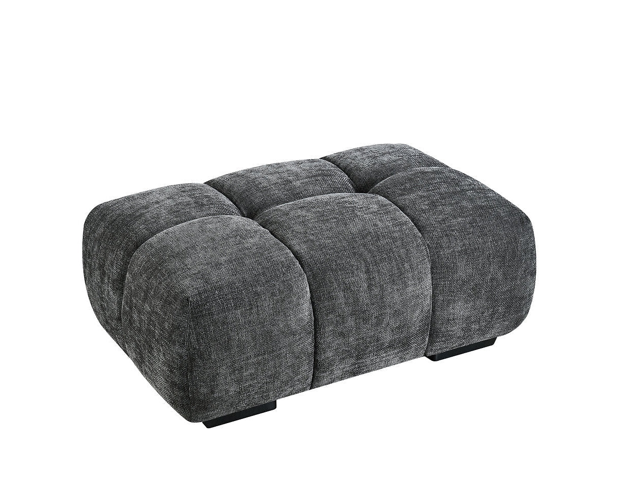 Sophia Fabric Ottoman - A21 Charcoal