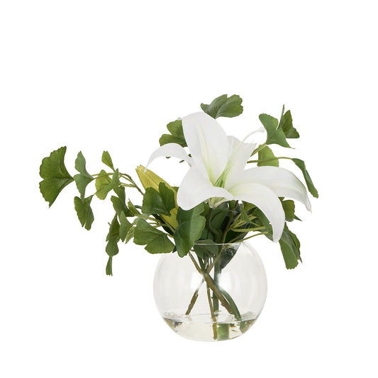 ROGUE CASA LILY GINKGO - PHOEBE VASE WHITE