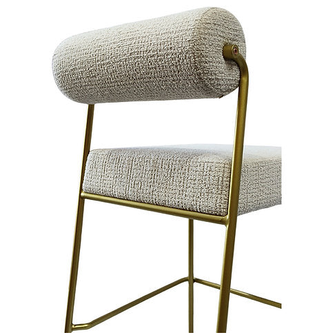 Loom & Living - Rolo Bar kitchen Stool - Matte Gold