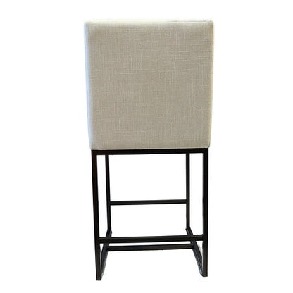 Mayes White Linen Kitchen Stool