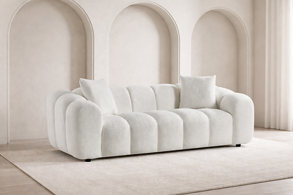 Annabelle 3 seat Sofa Lounge - White Cloud 100