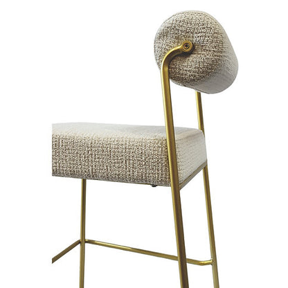 Loom & Living - Rolo Bar kitchen Stool - Matte Gold