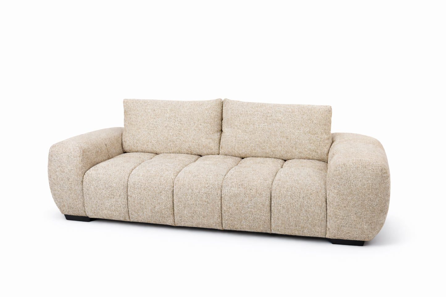 Sophia - 3 Seat Oatmeal Sofa Lounge - Dust 130