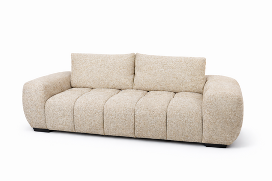 Sophia - 3 Seat Oatmeal Sofa Lounge - Dust 130
